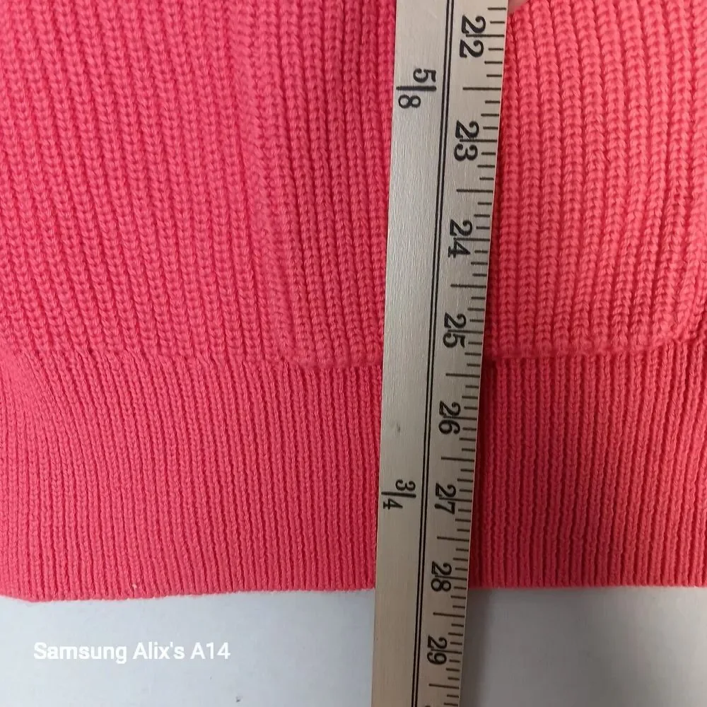 J.crew V-neck Cotton-cashmere Cardigan Sweater AX752‎  Color Coral Size XLarge